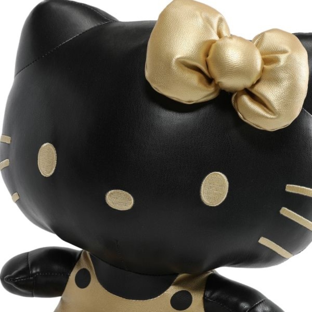 KidRobot Sanrio Collab Hello Kitty Premium 13" Plush (Black and Gold) NEW! - Picture 2 of 8